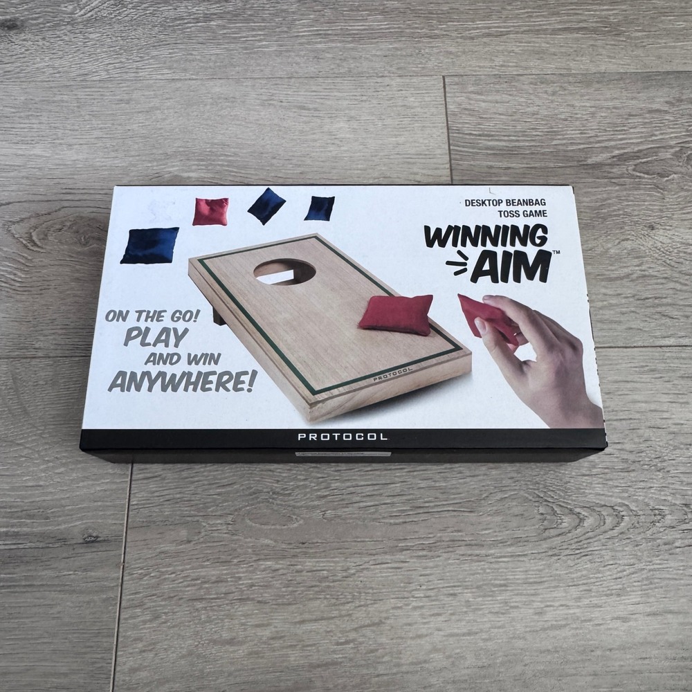 Protocol Winning Aim Desktop Beanbag Toss Game‎ Wooden Cornhole Set